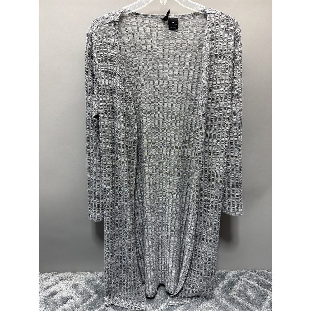 New Direction Womens 3/4 Sleeve Long Cardigan M